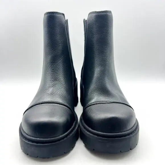 Sorel Womens Joan Now Chelsea Boot US 8.5 EU 39.5 Black Leather Waterproof NIB - Picture 5 of 11